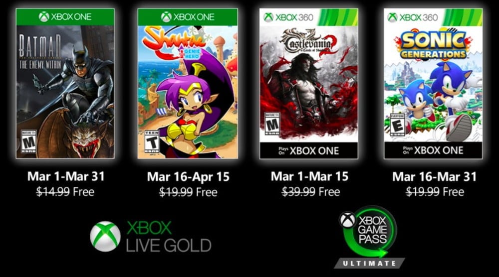 xbox games with gold