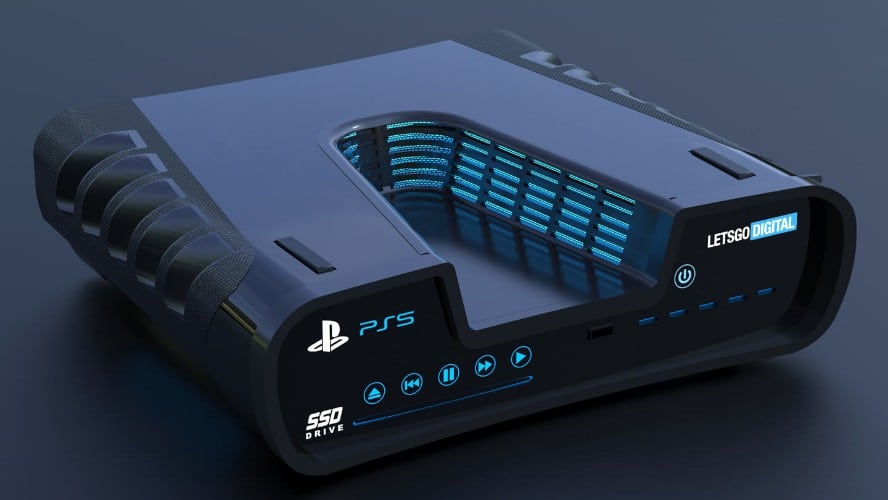 Renderização do protótipo do PS5 playstation 5