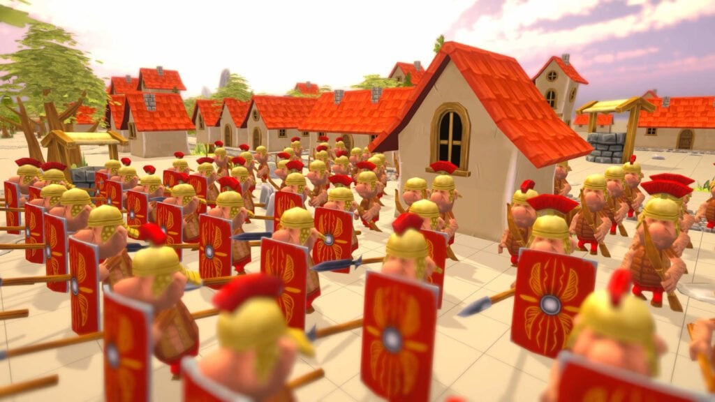 O visual de Gallic Wars: Battle Simulator foi inspirado em Astérix. [Imagem: Divulgação.]