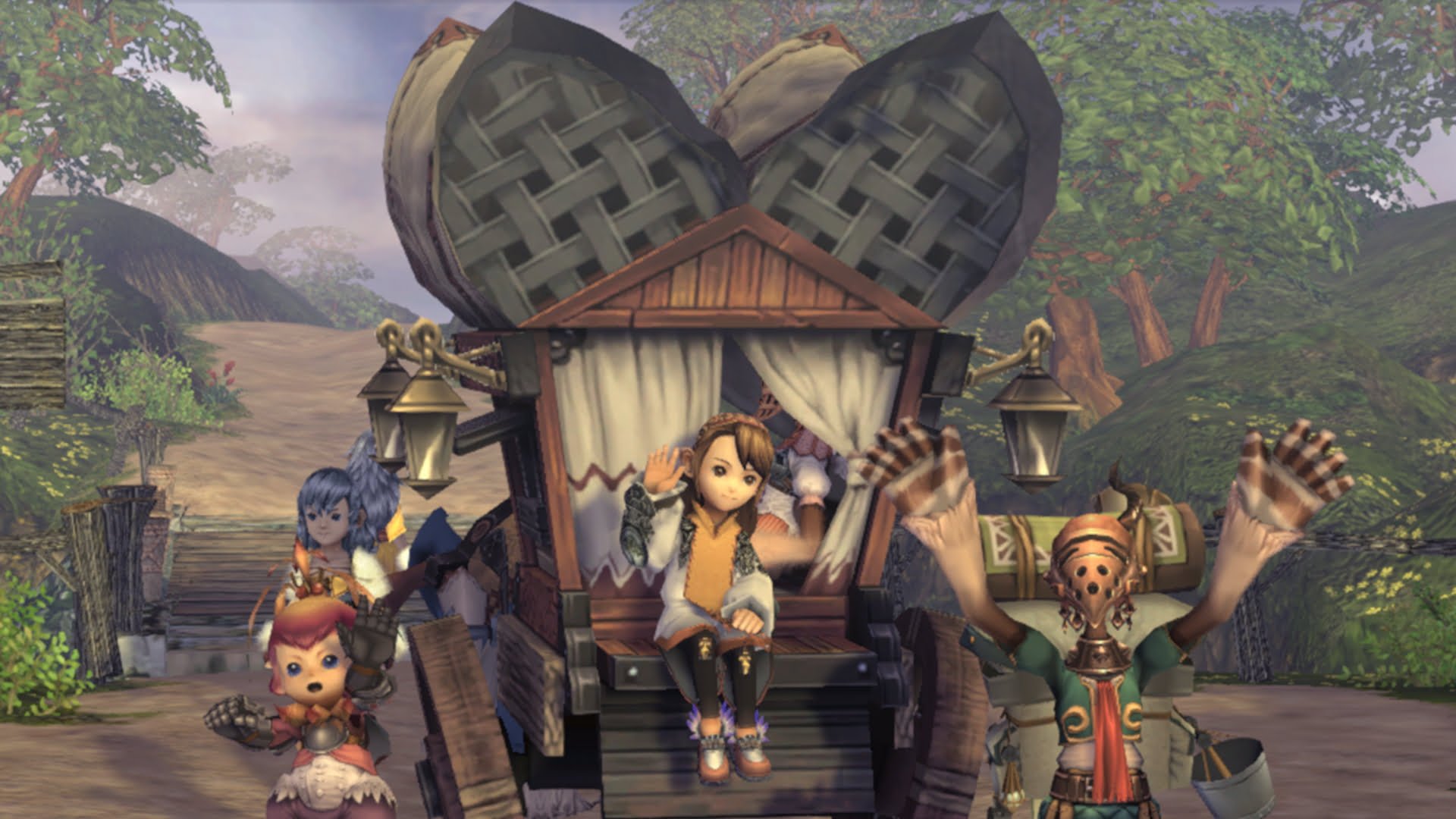 Final Fantasy Crystal Chronicles Remastered Edition permite cross-play para se aventurar com até mais três amigos. (Imagem: Divulgação.)