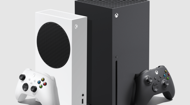 Os novos Xbox lado a lado: Xbox Series S (branco) e Xbox Series X (preto). (Imagem: Divulgação)