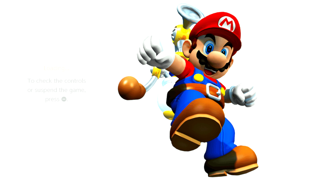 Mario tem a bomba de água FLUDD equipada durante a maior parte da aventura em Super Mario Sunshine. (Imagem: Reprodução)