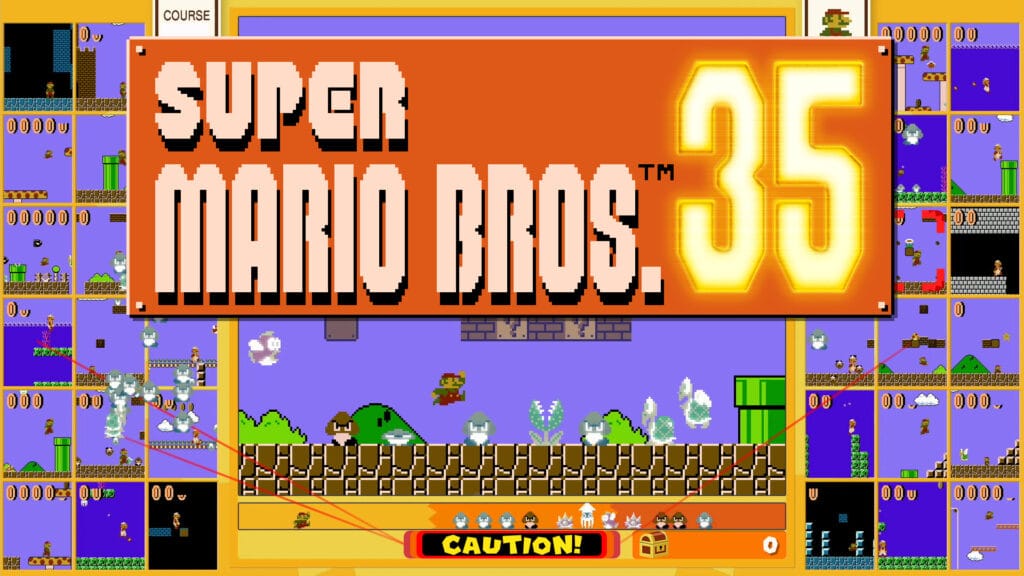 Enfrente outros 34 jogadores em um battle royale com Super Mario Bros. 35. (Imagem: Divulgação)