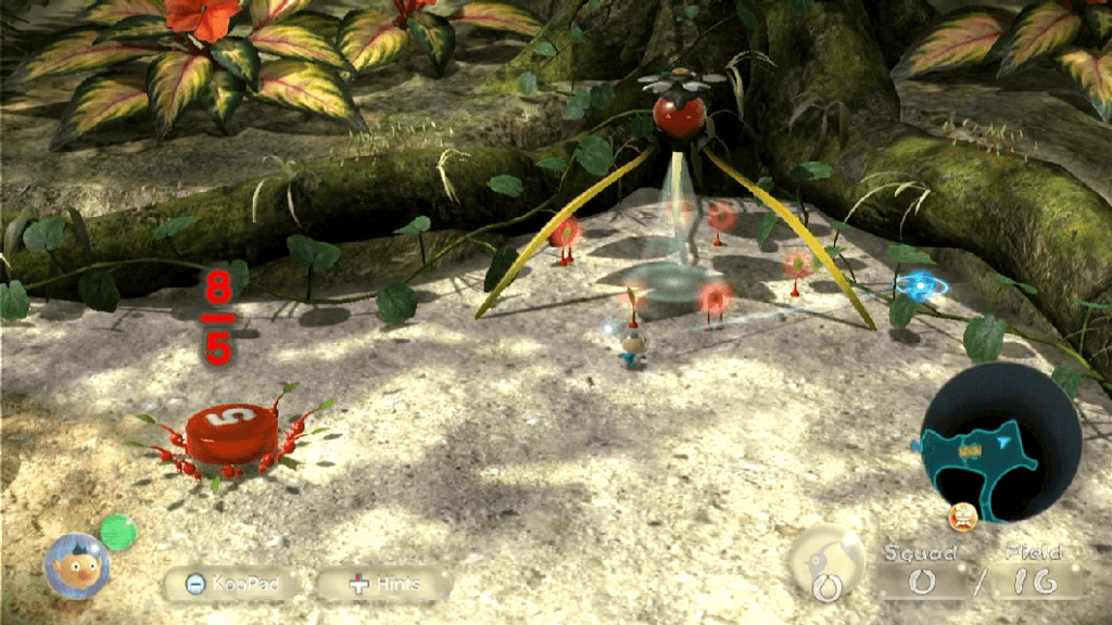 Os visuais em Pikmin podem ser os mesmo de 2013, mas ainda são incrivelmente bem feitos e há dicas visuais por todo o cenário. (Imagem: Reprodução)