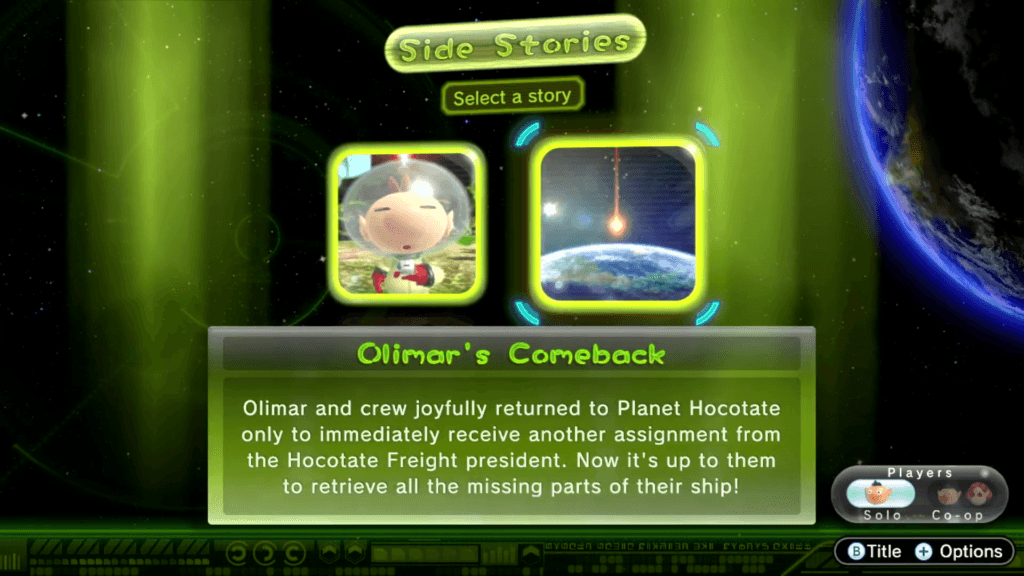 Pikmin 3 Deluxe reimagina o prólogo e o epílogo do original e expande sua história. (Imagem: Reprodução)