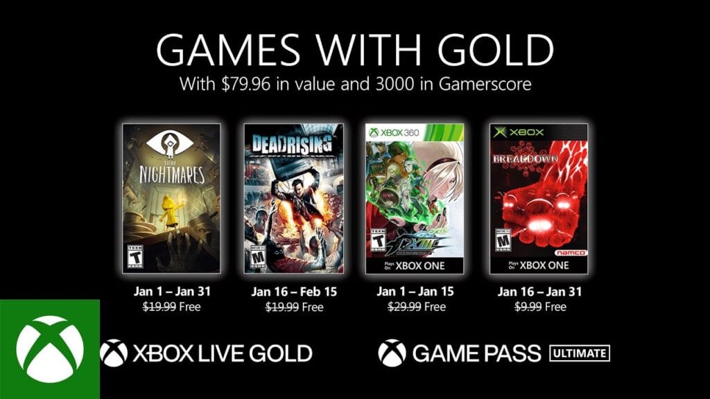 Os Games with Gold acima podem ser resgatados durante todo mês de janeiro. (Imagem: Divulgação)