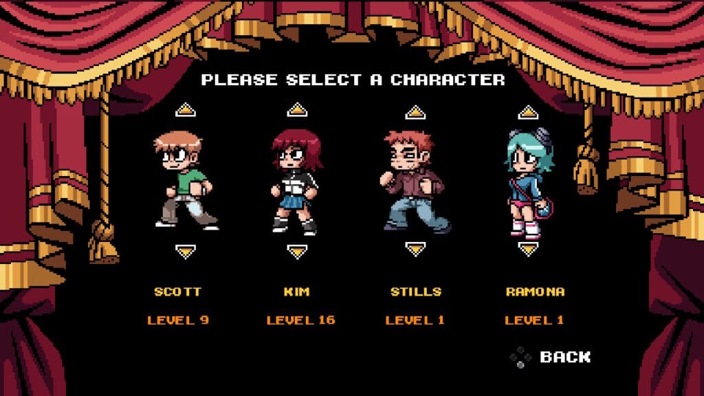 Jogue em grupo e, sim, eu joguei mais com a Kim em Scott Pilgrim vs. the World: The Game - Complete Edition. (Imagem: Reprodução/Switch)