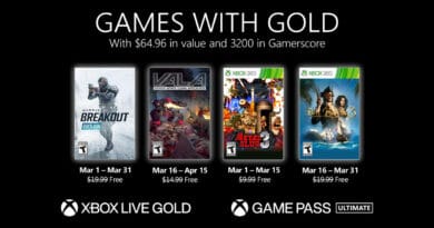 Games with Gold para março de 2021 terá quatro jogos novamente. (Imagem: Divulgação/Xbox Wire)