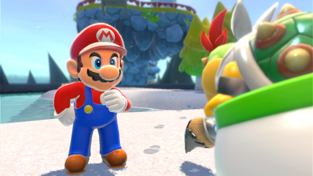 Bowser's Fury começa com uma parceria inusitada. (Imagem: Reprodução/Nintendo Switch na doca)