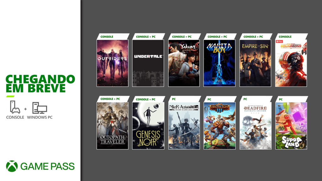 Xbox GaXbox Game Pass traz títulos de peso em março para amantes de todos os gêneros. (Imagem: Divulgação)me Pass traz títulos de peso em março para amantes de todos os gêneros. (Imagem: Divulgação)