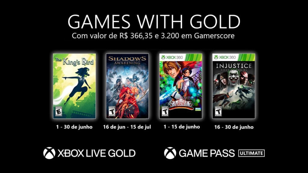 Games with Gold de junho: convenhamos, alguns títulos um pouco obscuros. (Imagem: Divulgação/Microsoft)