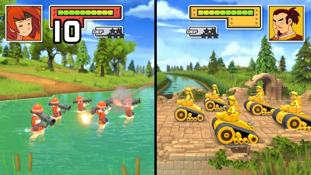 Pense bem no seu próximo movimento em Advance Wars 1+2: Re-Boot Camp. (Imagem: Divulgação/Nintendo)