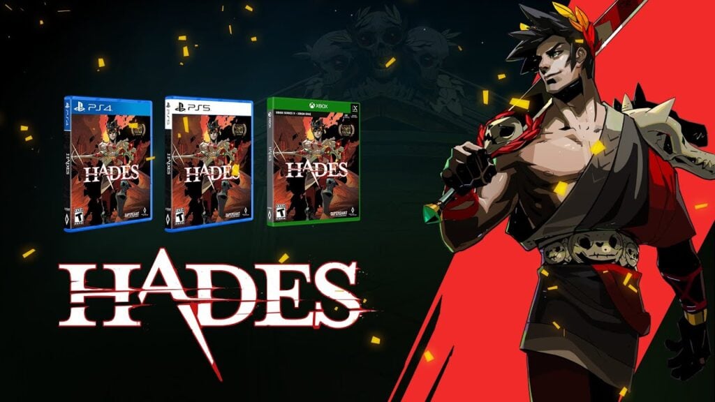 Edição física de Hades virá em encartes diferentes para PlayStation 4 e PlayStation 5. Xbox One e Xbox Series X|S usarão o mesmo disco. (Imagem: Reprodução)