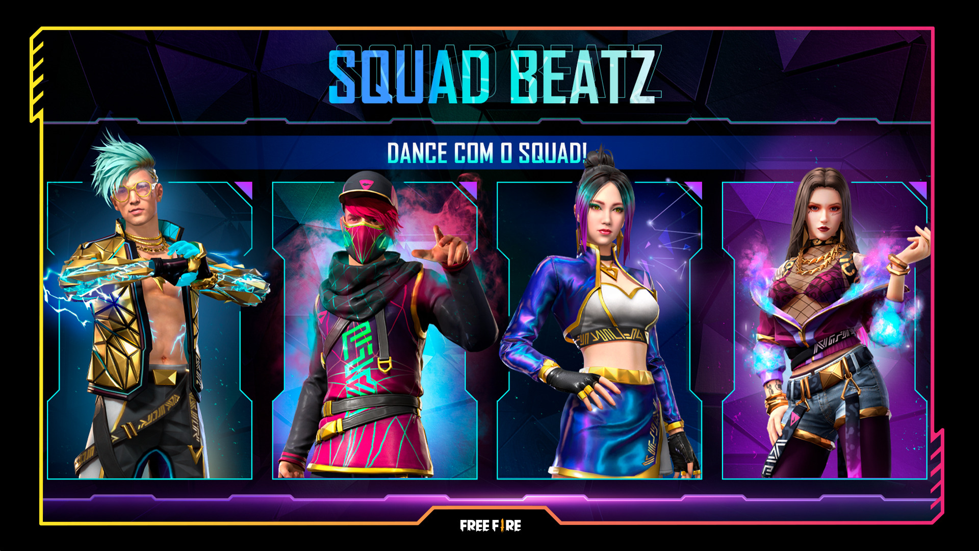 Free Fire anuncia evento Squad BEATz, com skins, músicas e recompensas
