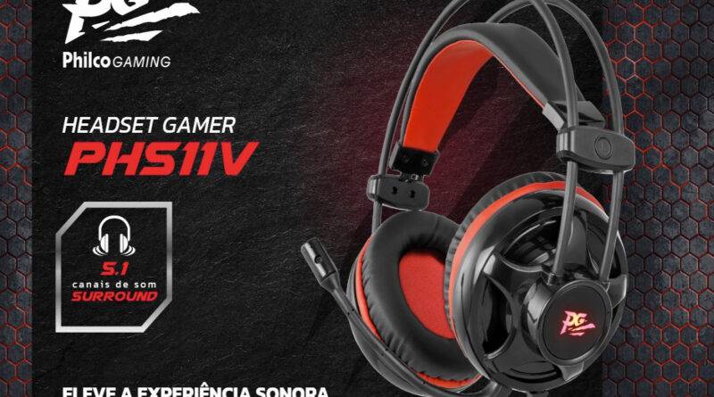 Headset Philco Gaming PHS11V