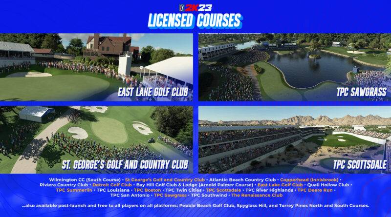 PGA TOUR 2K23 Courses Infographic