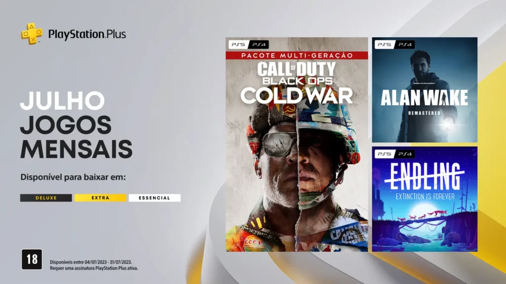 Jogos do PS Plus Extra e Deluxe de setembro são revelados