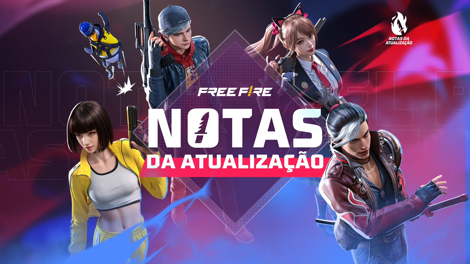 Free Fire anuncia atualizações de layout, personagens e nova arma