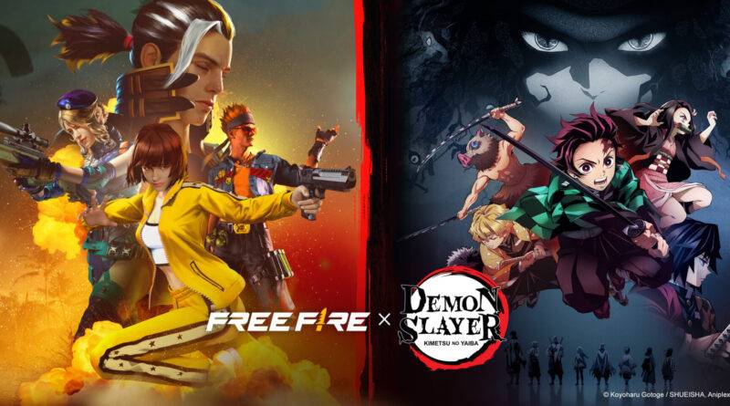 Free Fire e Demon Slayer: Kimetsu no Yaiba