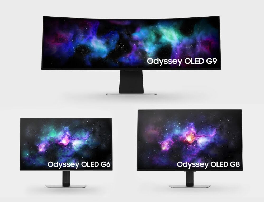 Samsung Odyssey OLED G9 (G95SD), Odyssey OLED G8 (G80SD) e Odyssey OLED G6 (G60SD)