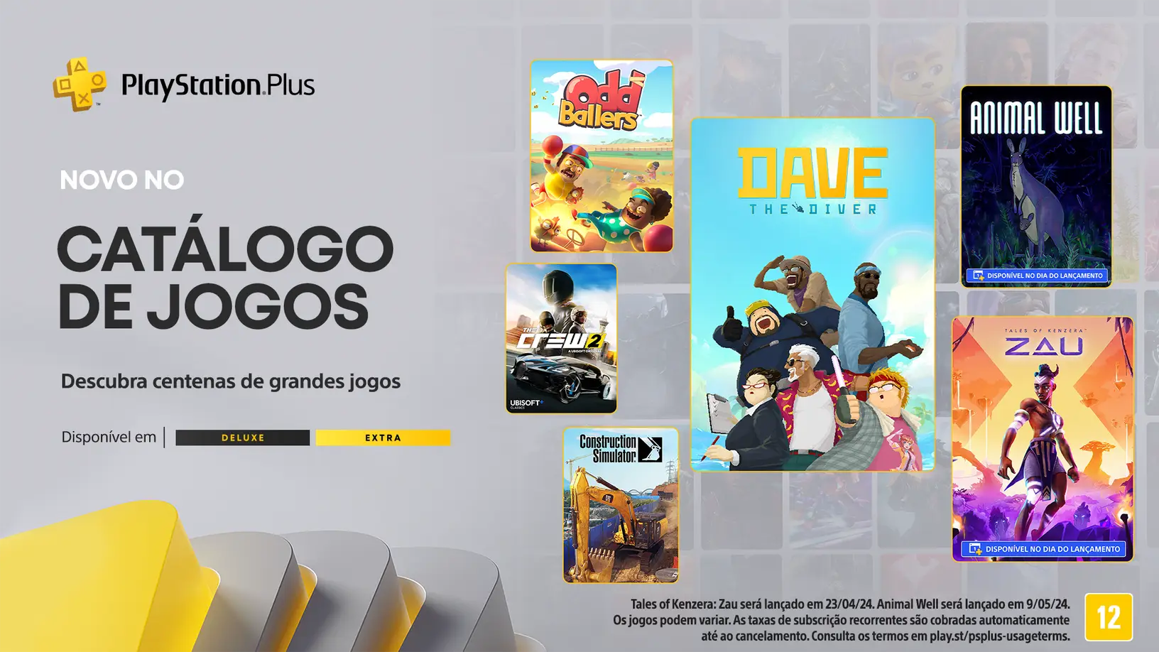 Jogos: PlayStation Plus Extra/Deluxe de abril de 2024 é anunciada