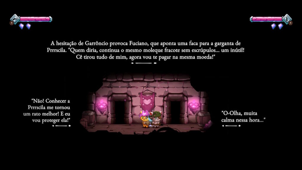 Momentos com estilos diferentes enriquecem a aventura dos Xeretas.(Imagem: Reprodução, Nintendo Switch na doca)