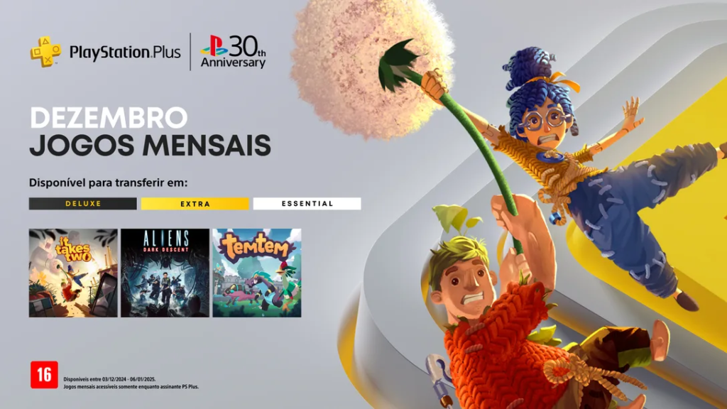 PlayStation Plus Essencial dezembro 2024