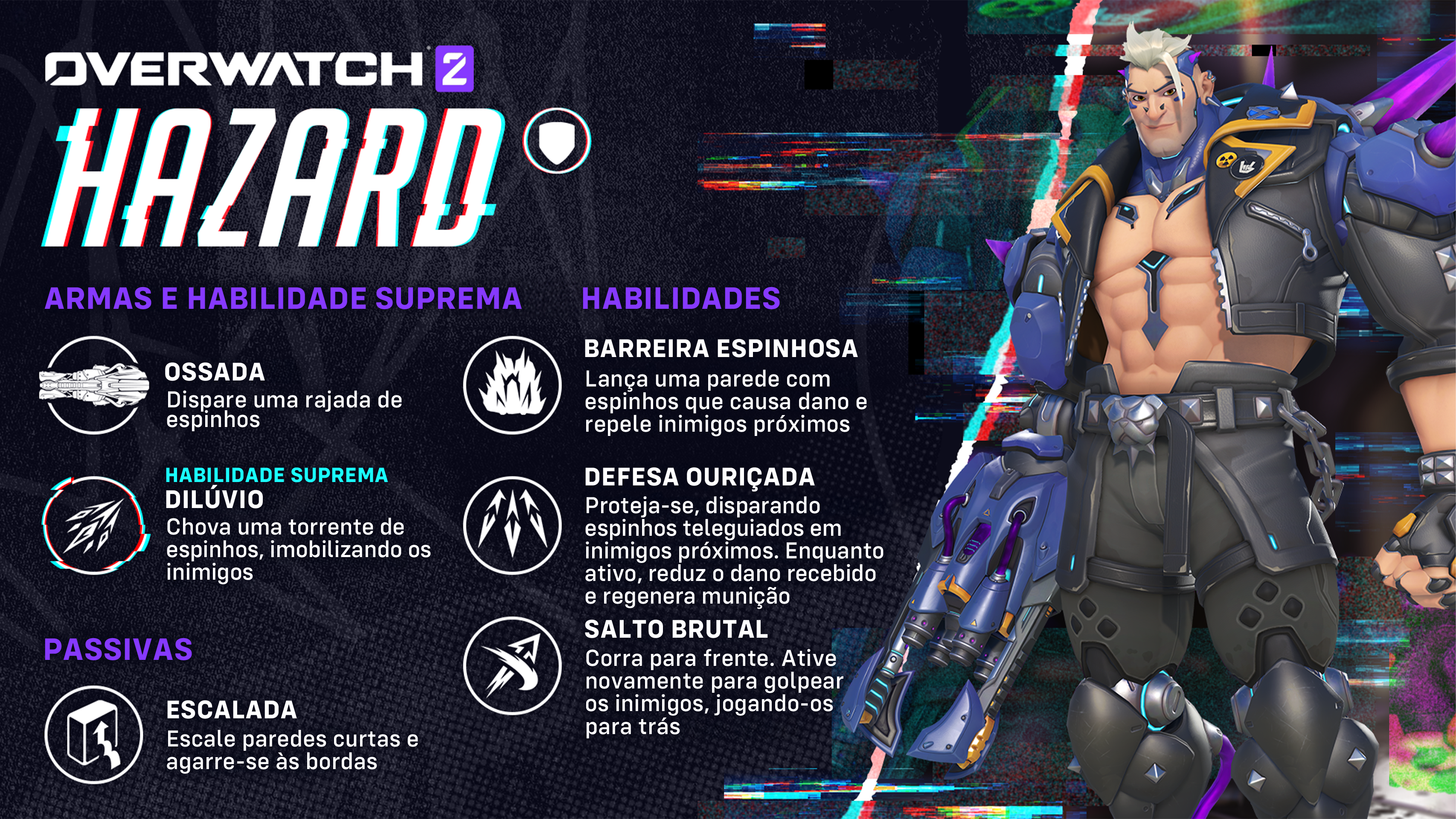 Jogos: Overwatch 2 anuncia Hazard como novo personagem tanque