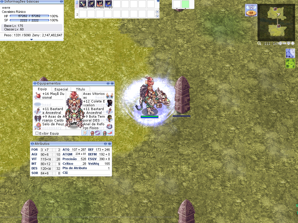 ragnarok online LATAM melhores builds cavaleiro 3