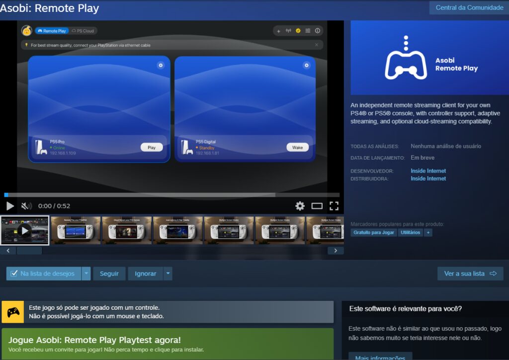 Asobi Remote Play Asobi Remote Play