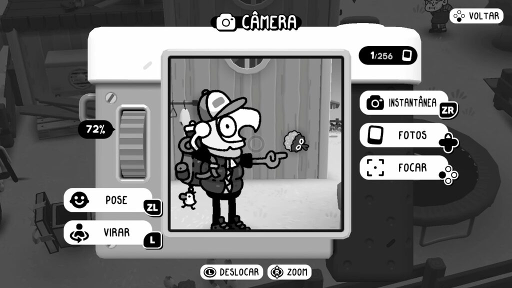 Toem 2 Antes mesmo do quiosque de passagens, já dá para se perder fotografando criaturas escondidas perto de casa. (Imagem: Captura de tela no Nintendo Switch 2, Carlos Maestre)