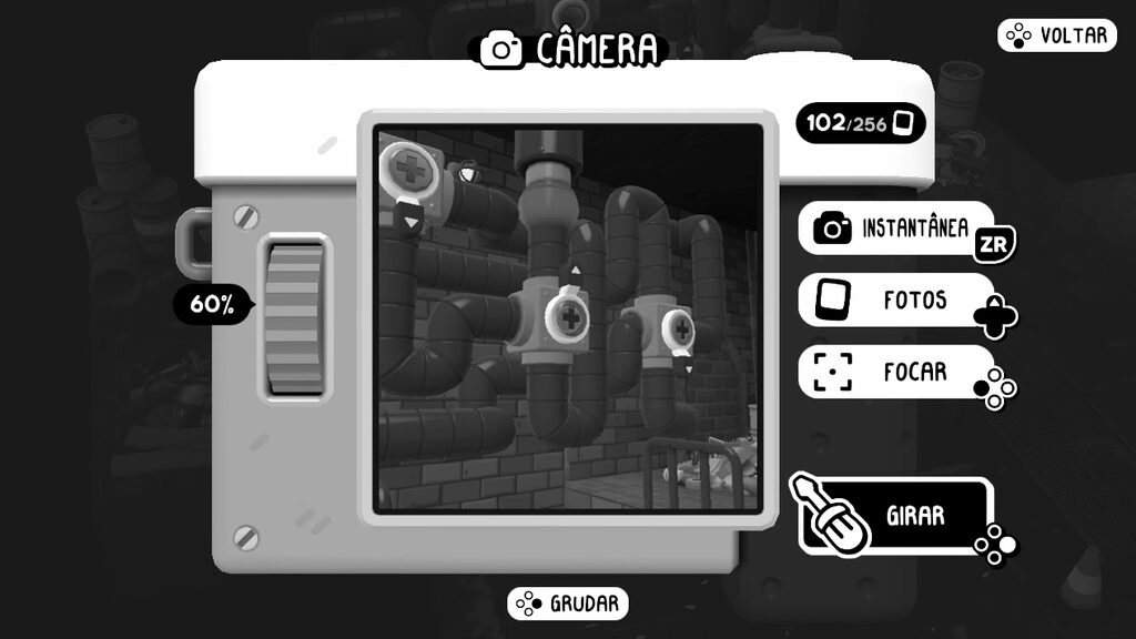 Toem 2 A parede de canos emaranhados exige atenção e paciência para decifrar o fluxo correto da água. (Imagem: Captura de tela no Nintendo Switch 2, Carlos Maestre)